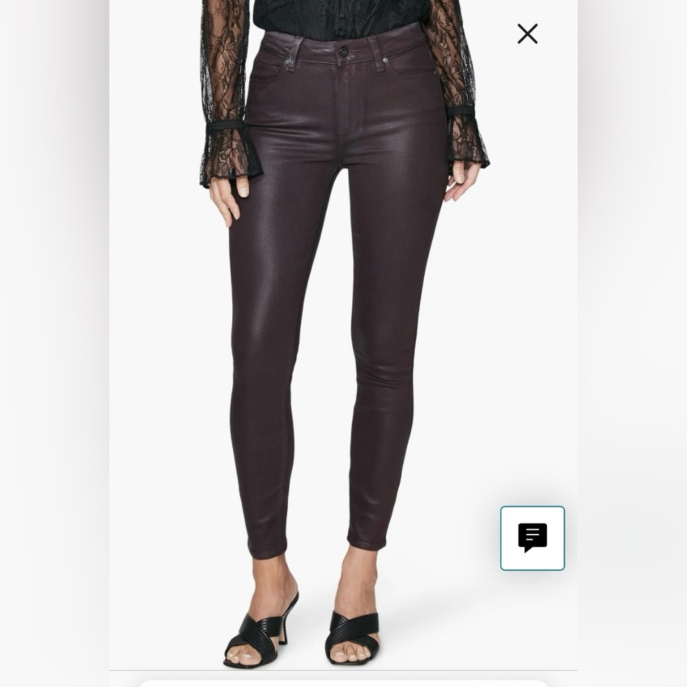 Hoxton Coated High Waist Ankle Skinny Jeans